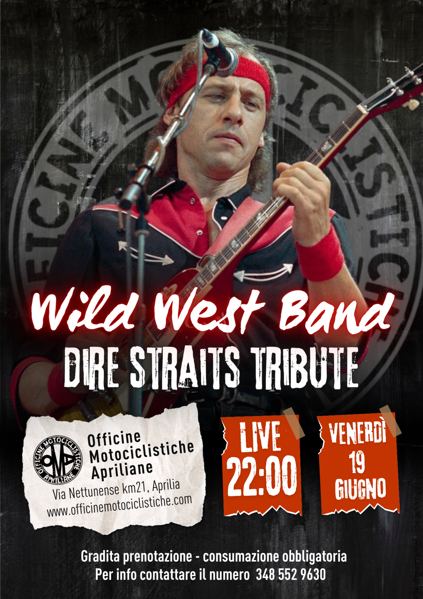 Officine Motociclistiche — Locandina Wild West Band Dire Straits Tribute