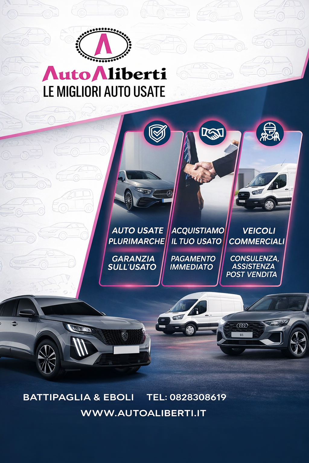 AutoAliberti — Poster campagna Le Migliori Auto Usate