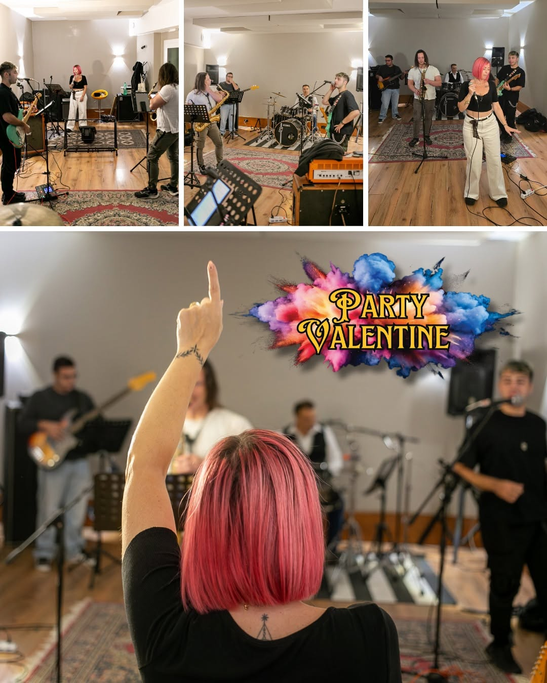 Party Valentine — Collage prove e logo ufficiale