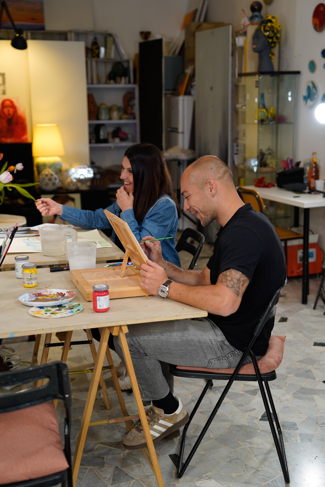 Il Codice dell'Arte — partecipanti durante il laboratorio artistico